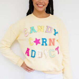 NWT Candy Corn Addict Sweatshirt Judith March